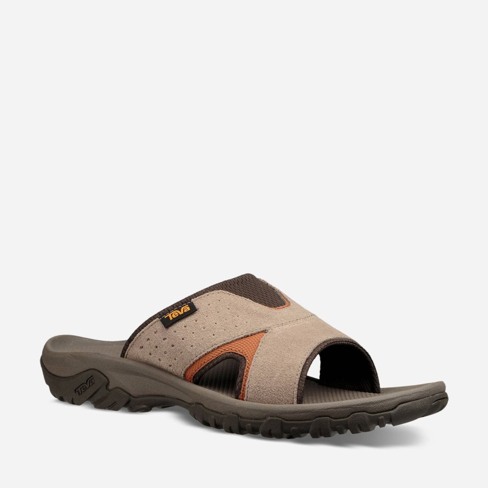 Teva Katavi 2 Slide - Men's Teva Hiking Sandals - Brown | India (UQVG26718)